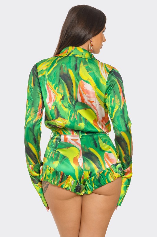 Las Vegas Me Green 2 Piece Short Set